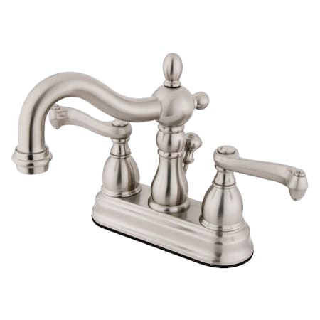 Kingston Brass KS1608FL 4" Centerset Bathroom Faucet, Brushed Nickel KS1608FL
